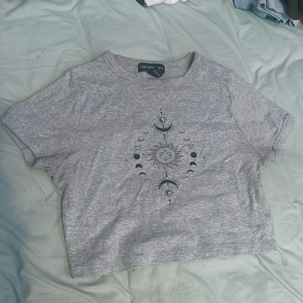 Grey Crop Top